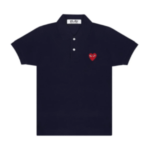 CDG Play Polo Red Emblem (Navy)